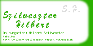 szilveszter hilbert business card